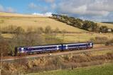 Borders railway blue train