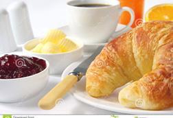 Croissant breakfast