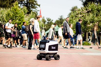 The food delivery Kiwibot appears to be automated, but is actually operated by remote workers being paid $2 an hour