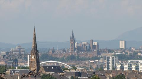 View of glasgow from queens park