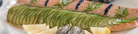 Poached salmon