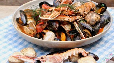 Summer fish stew with rouille